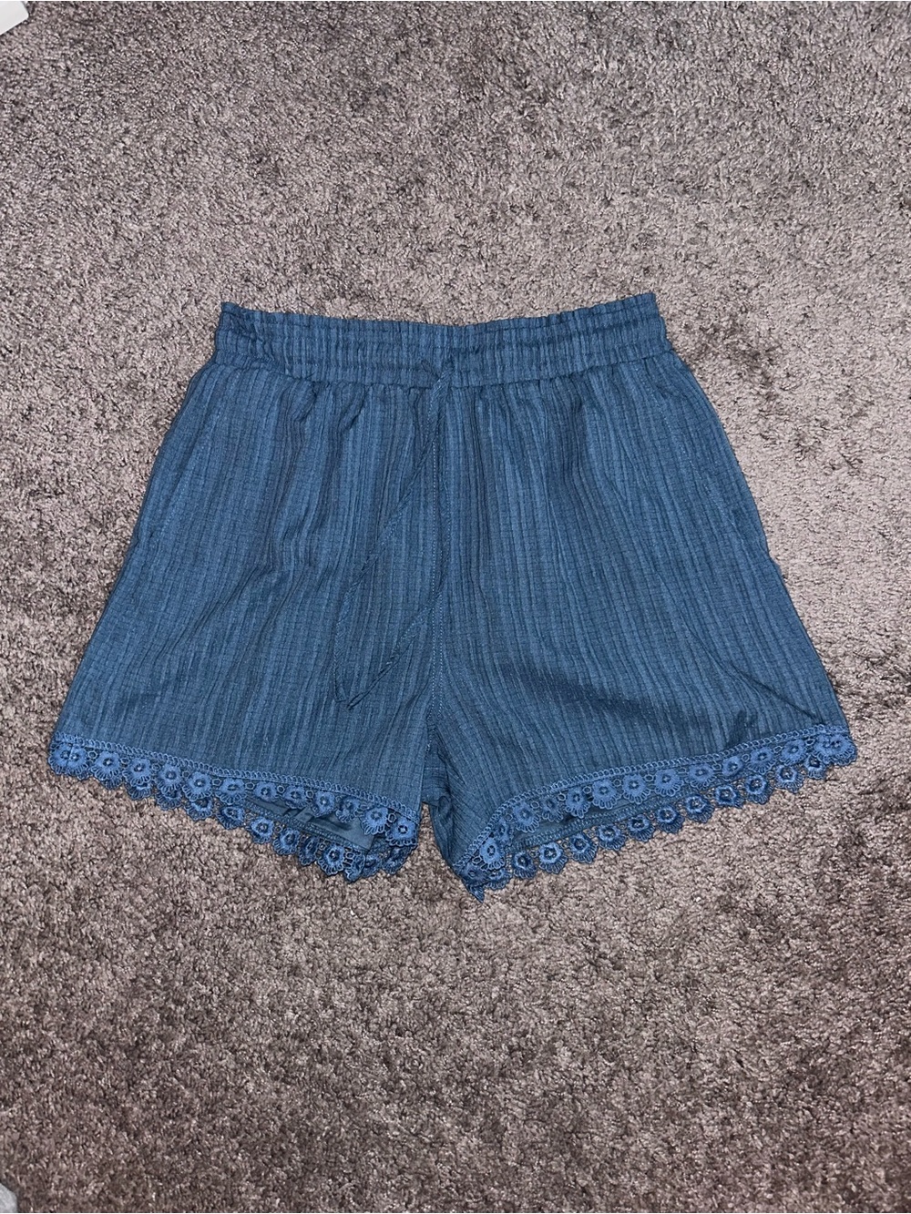 Women's Blue Lace Shorts